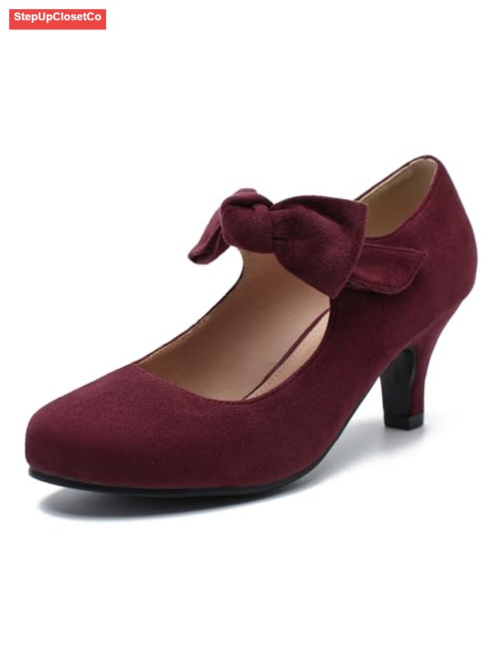 Women's Mary Jane Heels Round Toe Block Heel Dress Pumps